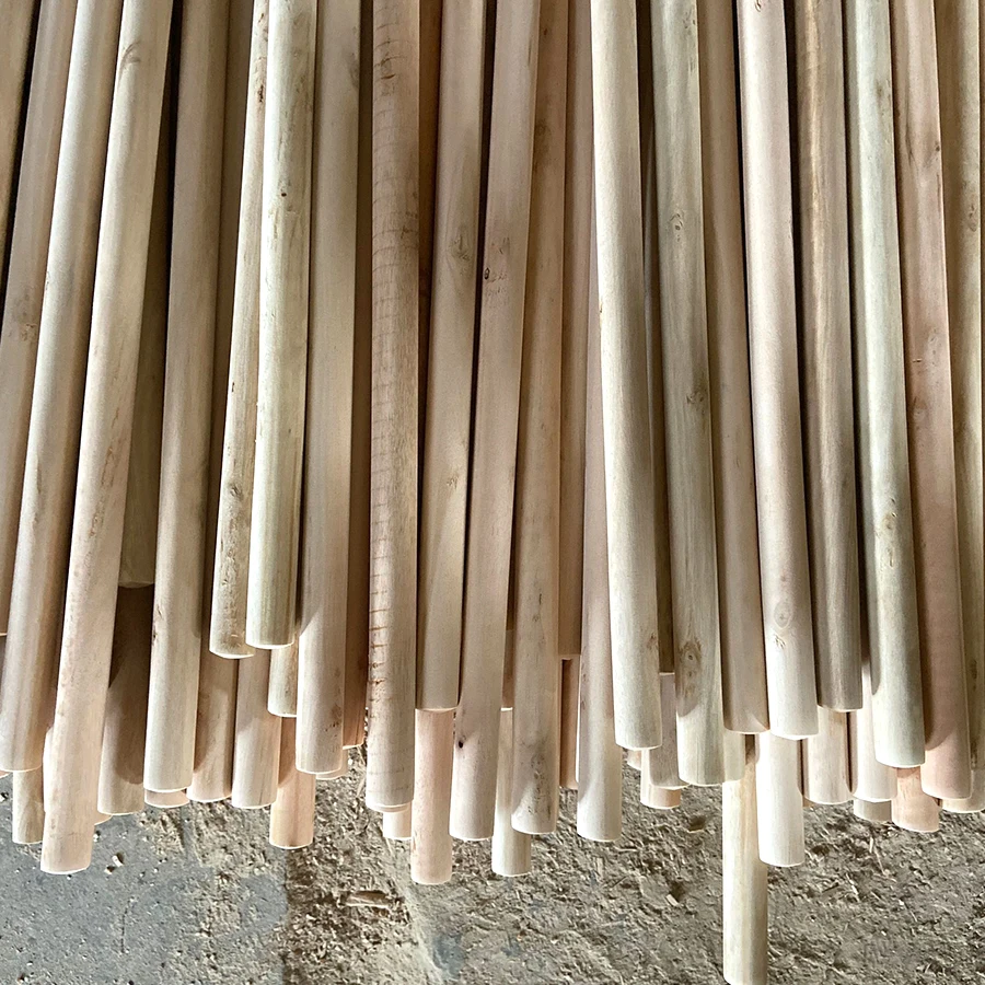 Wood Stick From Viet Nam Broom Handle Natural Eucalyptus Wooden Broomstick Broom And Dustpan Set