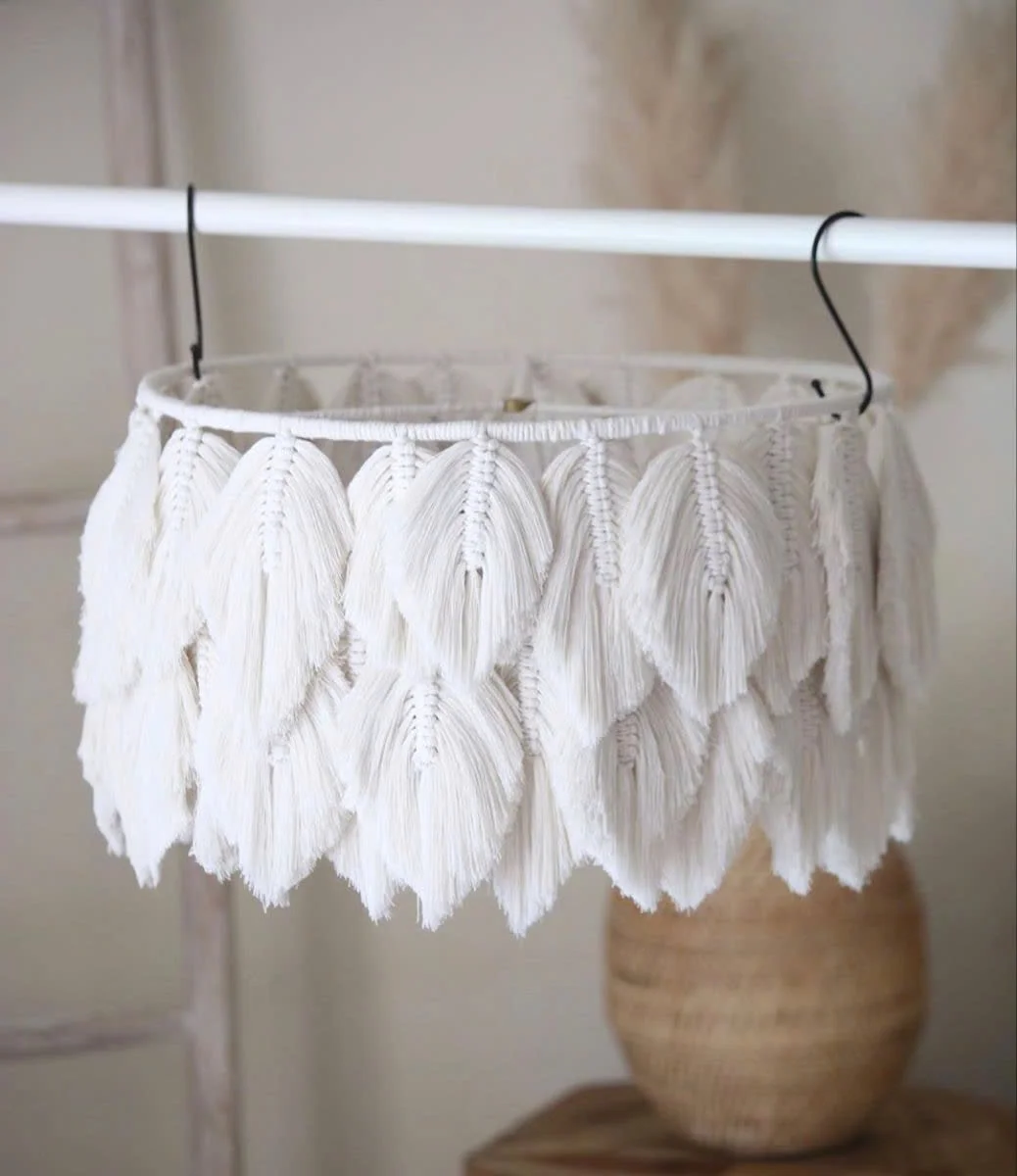 MULTIMINE LEAF MACRAME HANGING LAMPSHADE BEAUTIFUL WHOLESALES