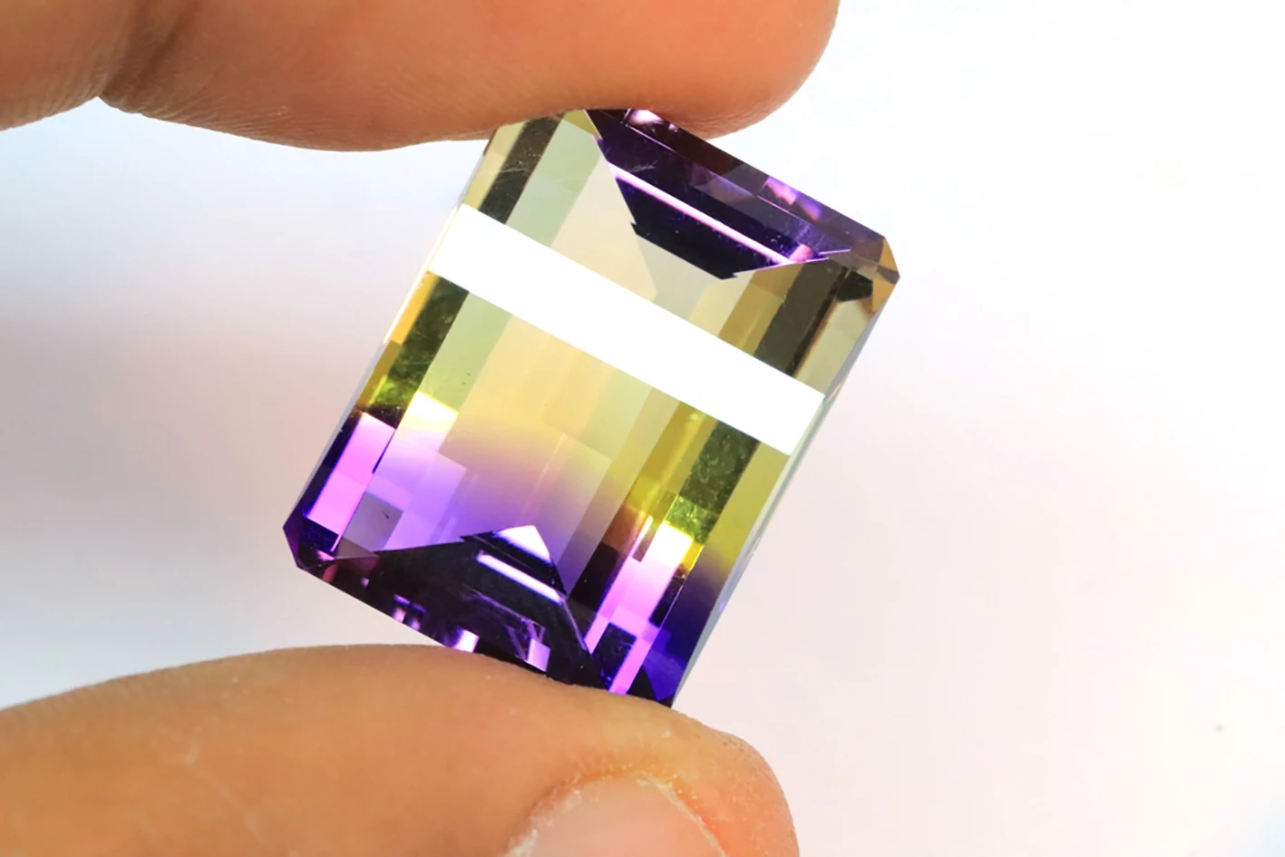 Lab Created Ametrine Gemstone - Hydro Thermal Quartz Ametrine 13mm-20mm Gems - Pixel Cut Synthetic Stone At Wholesale Price