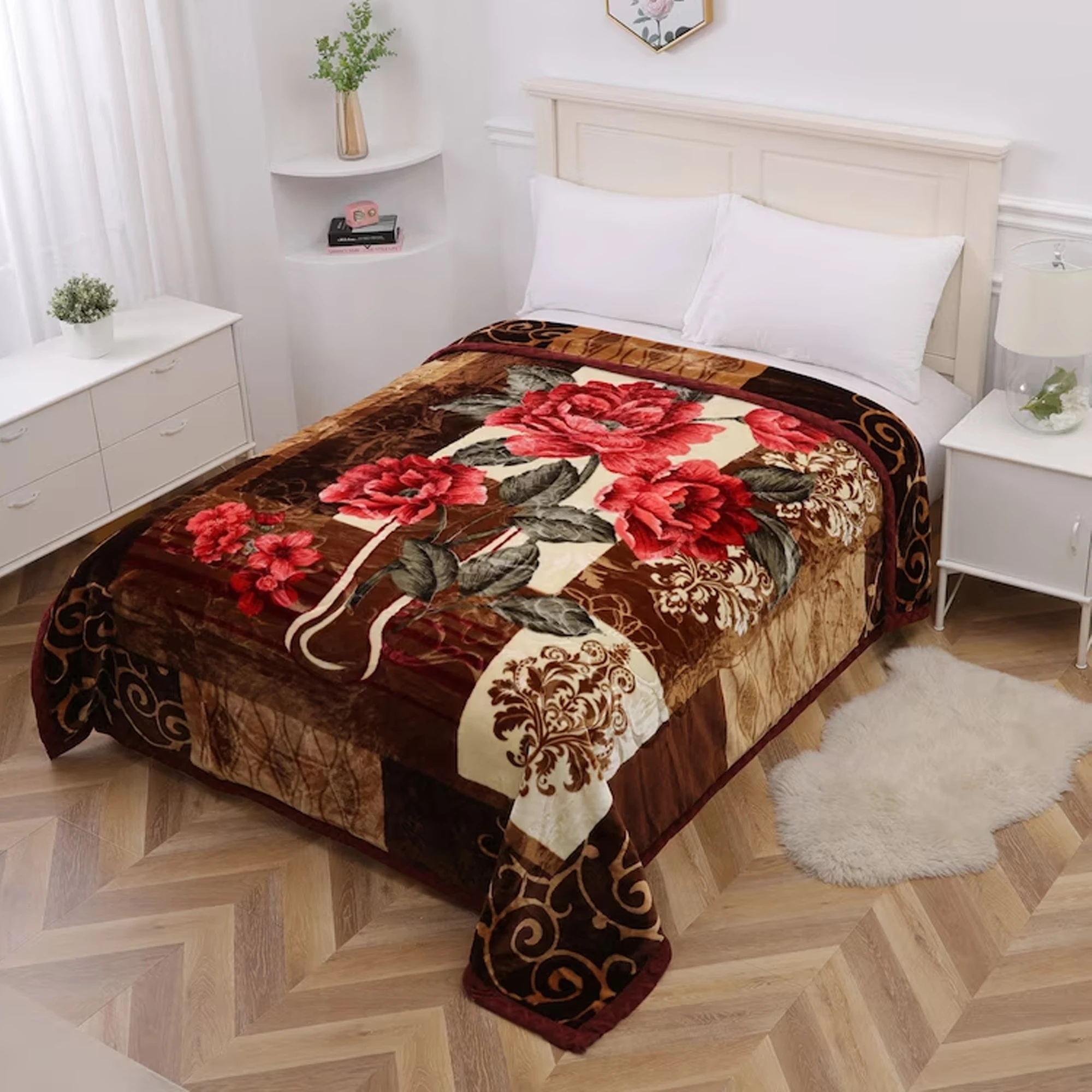 Fleece Blanket King Size Heavy Korean Mink Blanket Single Ply,Soft