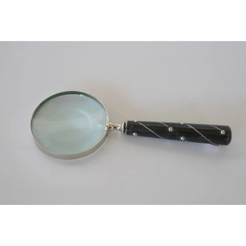 8X Bronze Metal Frame Magnifying Glass with Glass Lens Perfect for Archeology and Mobile Phone Screen Precision Tool