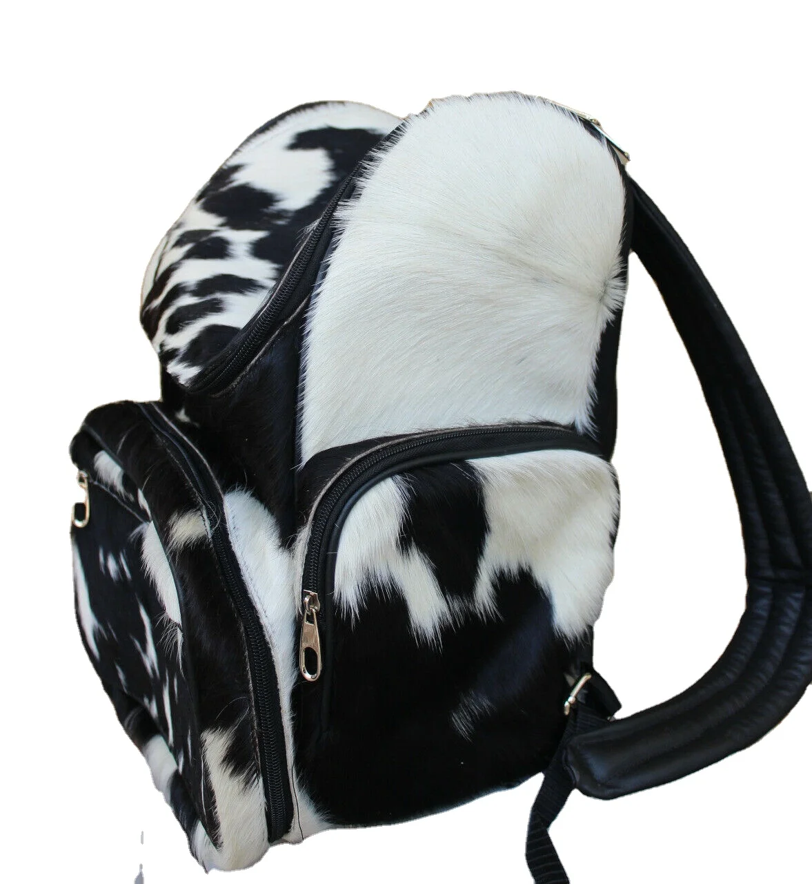 Cowhide Skin Leather Backpack Cowhide Hair On Hide Fur Leather Travel