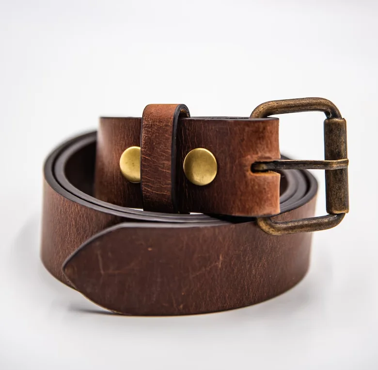 Vintage Style Brown Genuine Leather Belt Removable Buckle Thick Cowhide Best Christmas Gift Him Dad Boyfriend Best Man Men Women