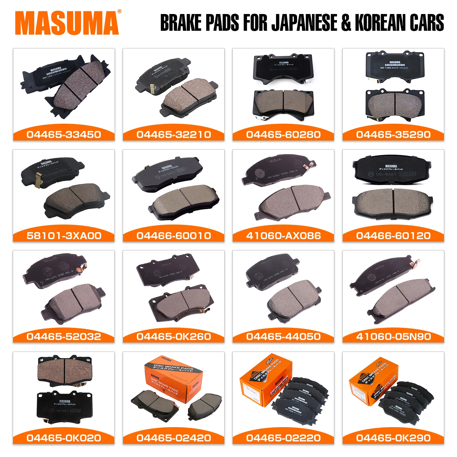 masa0904　様 MASUMA Ceramic Brake Pads for Nissan & Suzuki Performance