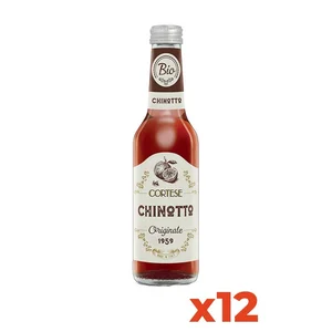 Cortese Italian Organic Chinotto Premium Quality 275ml Glass Bottles 12 Pack for Home Use