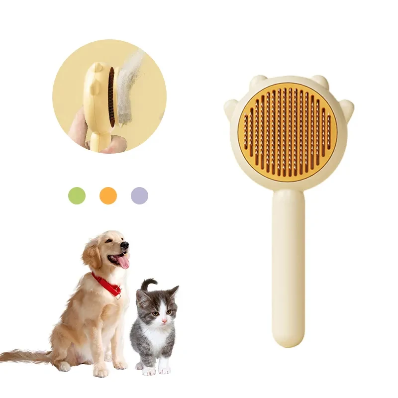 Cat Brush With Release Button Green - Buy Pets Comb,Pets Grooming ...