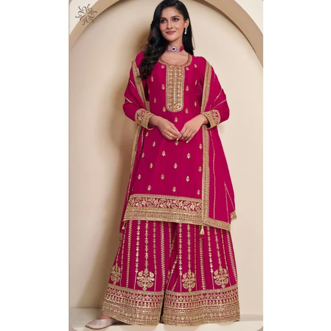Heavy Exclusive Indian Designer Colorful Embroidered Handwork Kurta with Traditional sarara Clothing Wholesale
