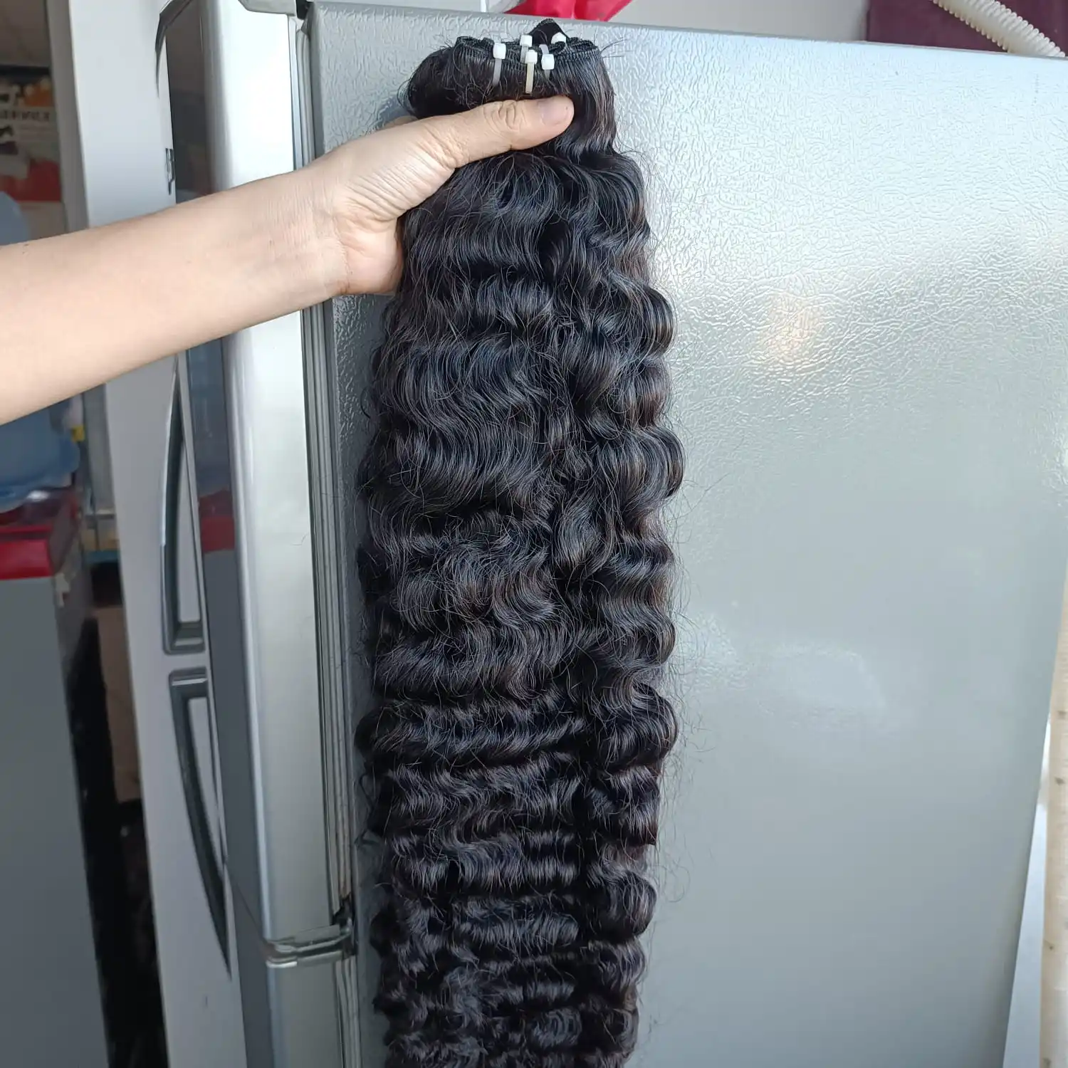 Vietnam Human Hair Weft 100 Virgin Remy Weft Hair Extension Double Drawn Natural Color Burmese 7362