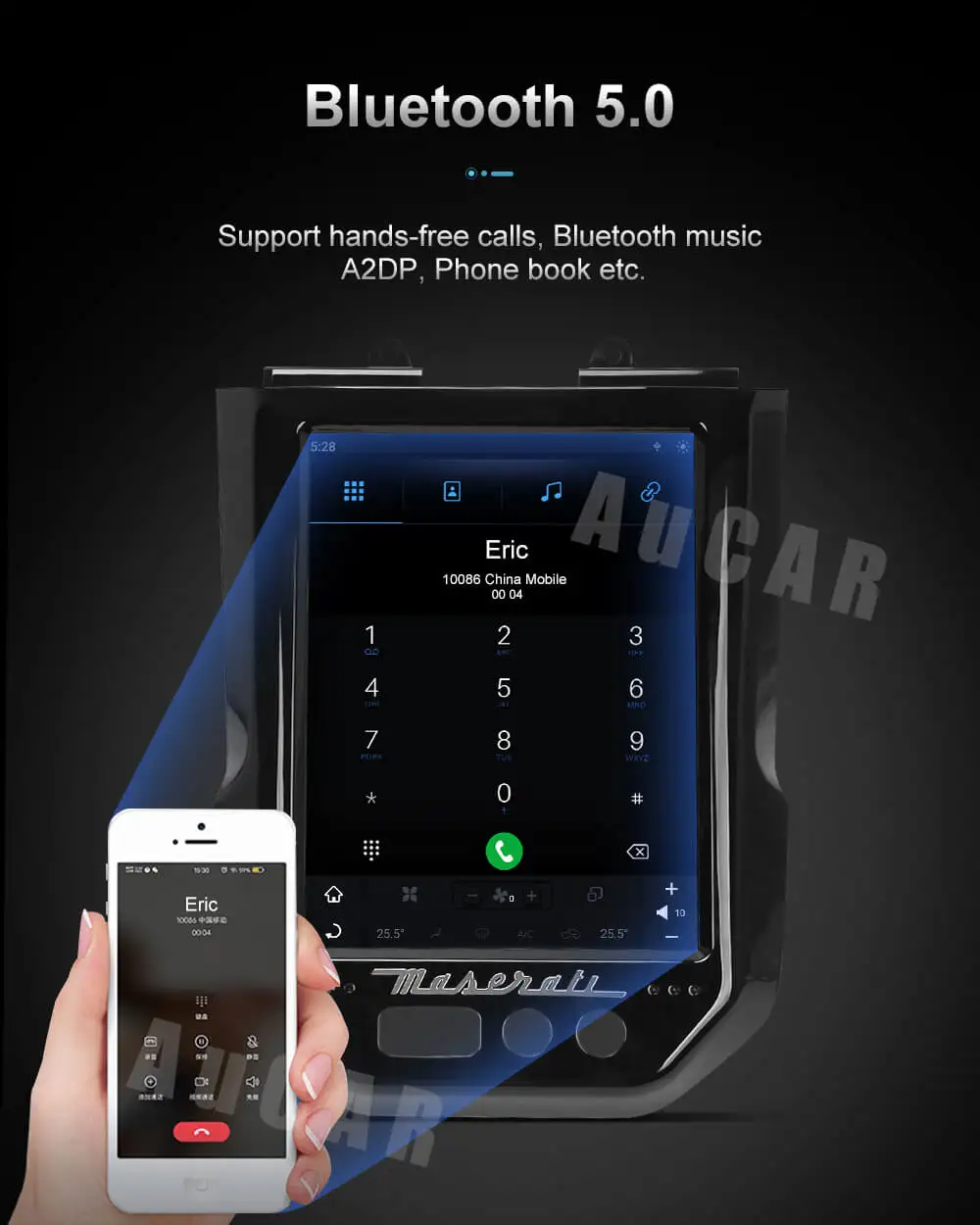 Autoradio Android 14 Pour Maserati GranTurismo 2007-2017 - Écran Tactile 10.4 Pouces Avec CarPlay/Android Auto