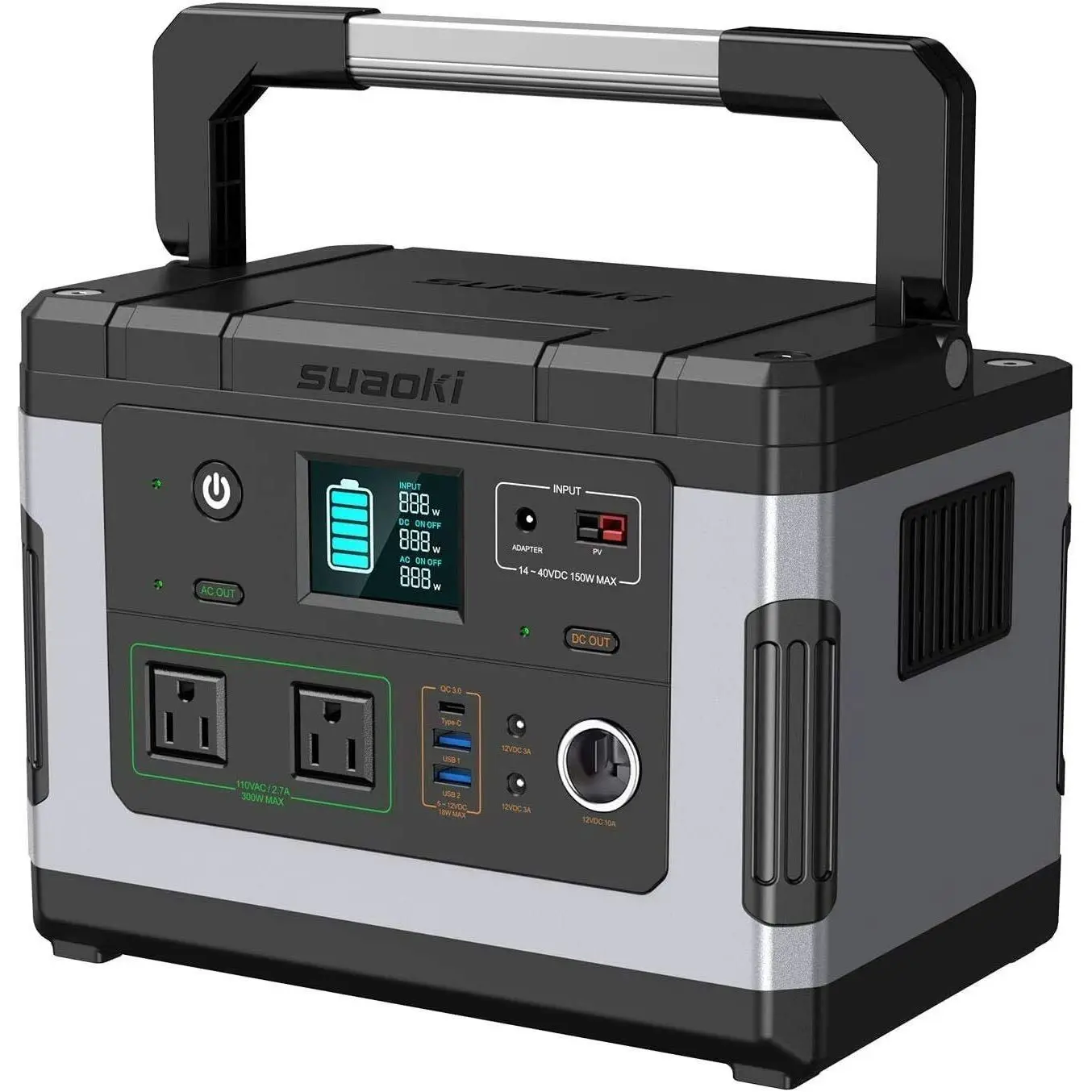 suaoki　G500 500wh SUAOKI G500 Portable Power Station - 500wh Solar Generator