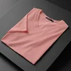 Pink V-neck short sleeves