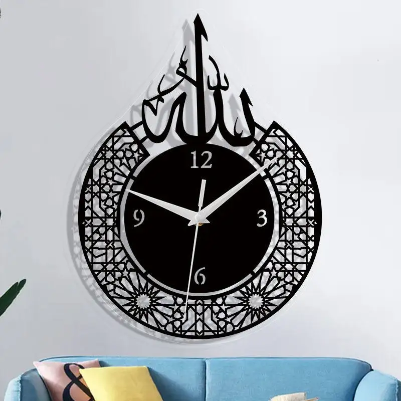 Ramadan Decorations 2022 Arabic Calligraphy Mirror Decorative Clock