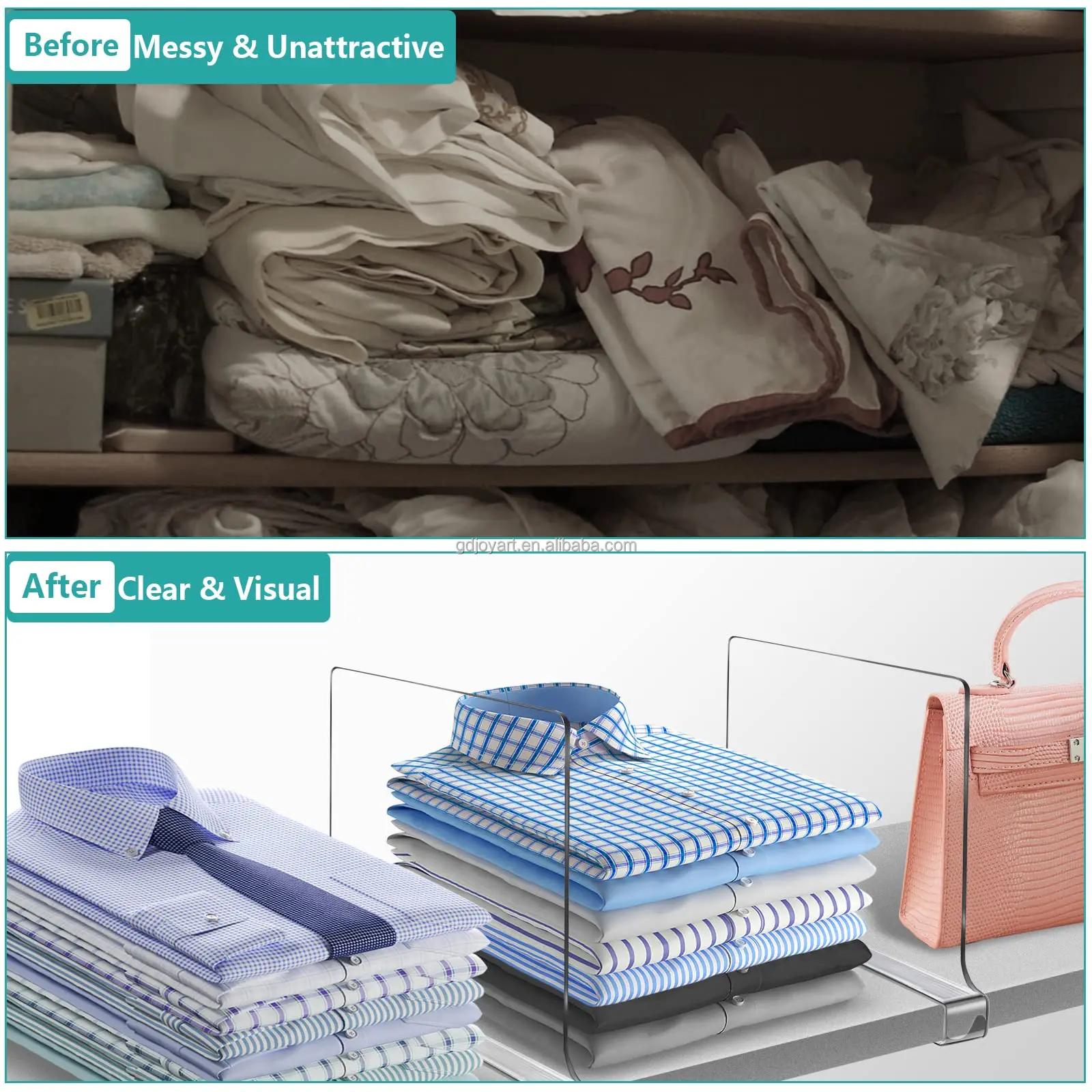 Clear Acrylic Recyclable Organizer Boards Shelf Dividers For