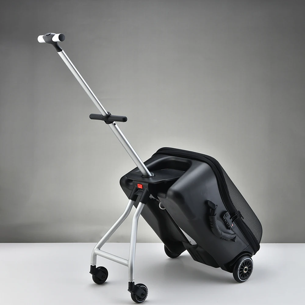 Kinder Koffer Mit Roller - 2-in-1 Reisetrolley Für Kinder 4-15 Jahre (Orange)