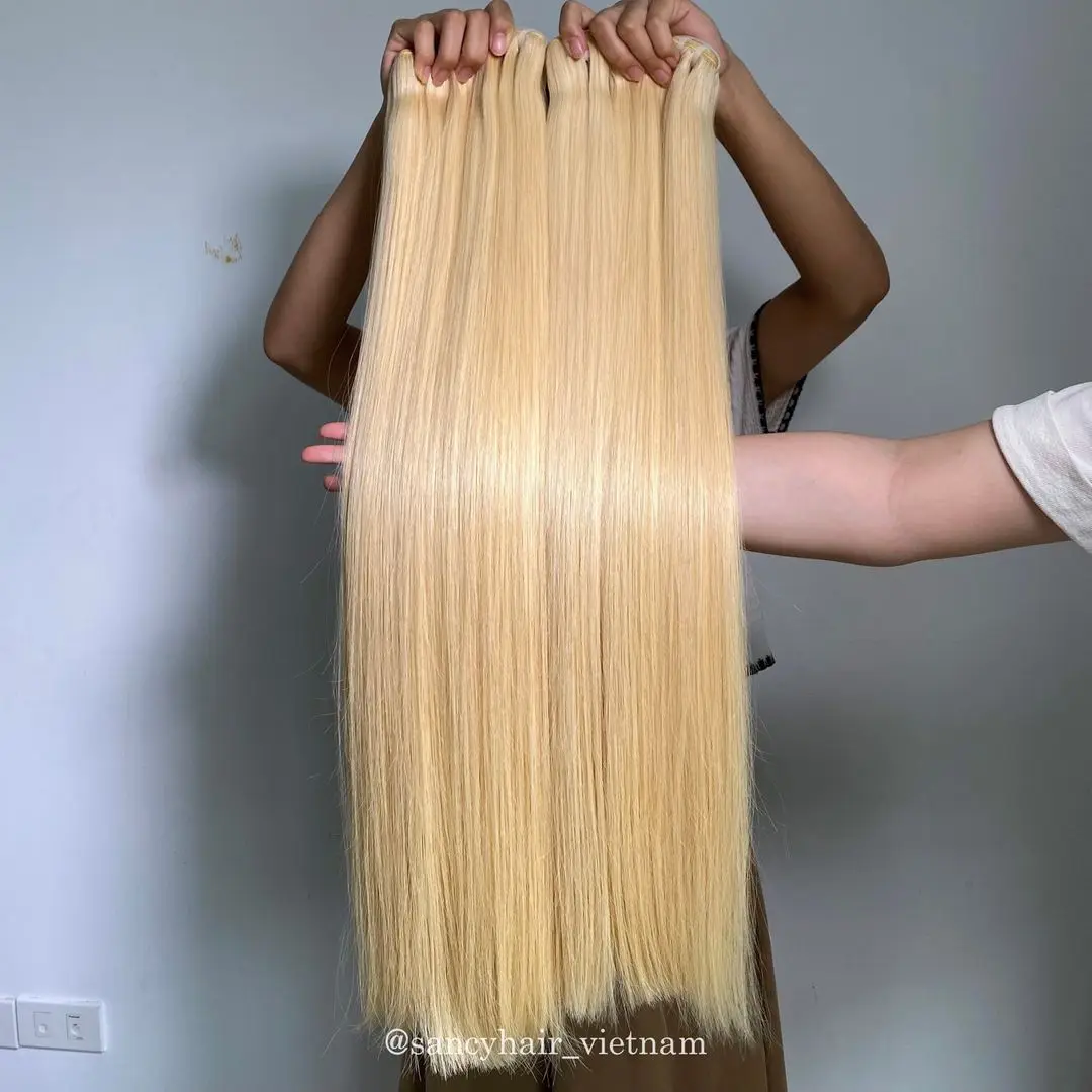 Hottest Color In 2024 From 840 Inch 613 Blonde Color Weft Hair Extensions 100 Vietnamese Human