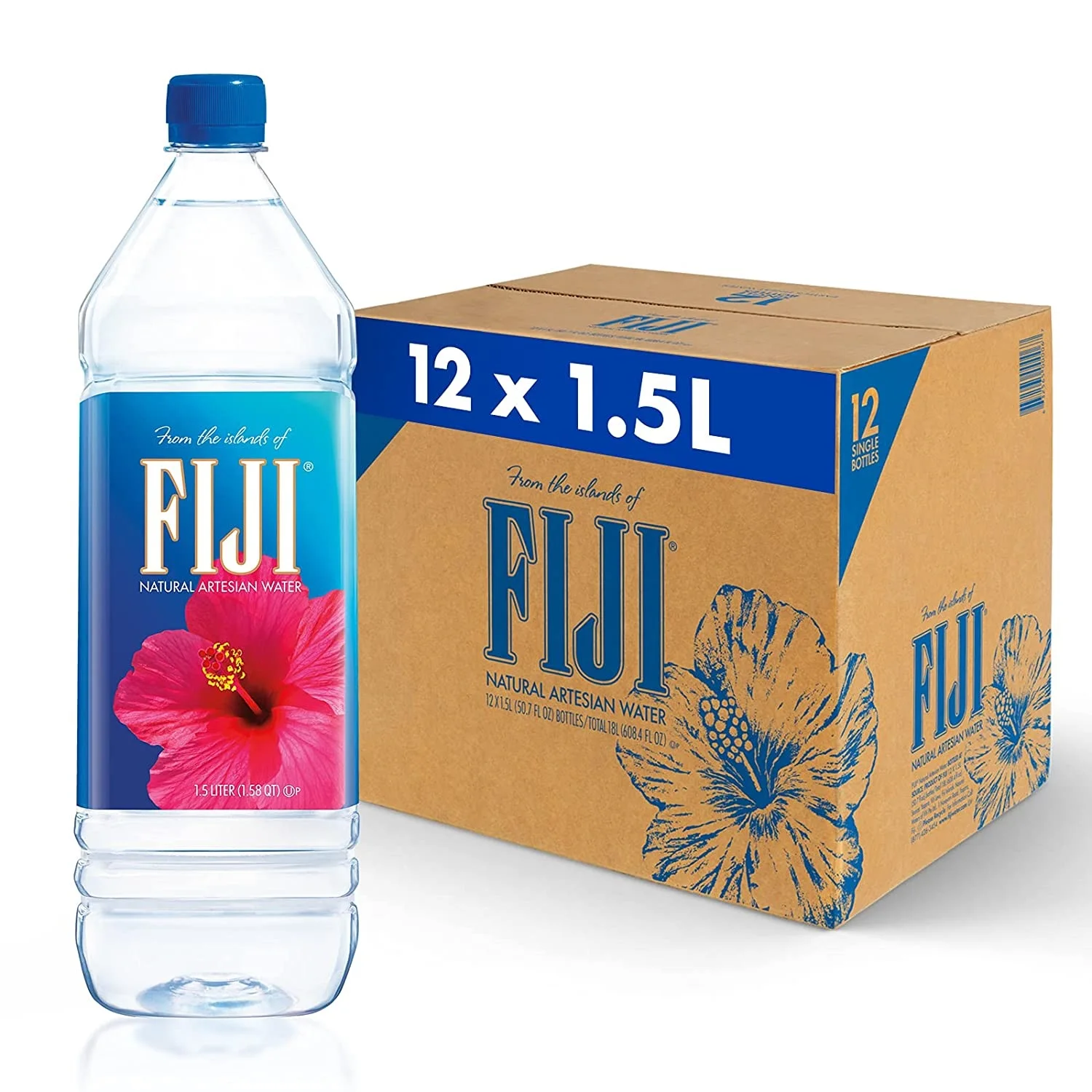 Fiji Water 24x500 мл Натуральная Минеральная родниковая вода в пластиковых бутылках 500 мл x 24 чехол