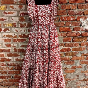 Handmade Indian Maxi Dress Hand Block Printed Cotton Tier Dress Woven and Breathable Handmade Long Maxi Dress For Women