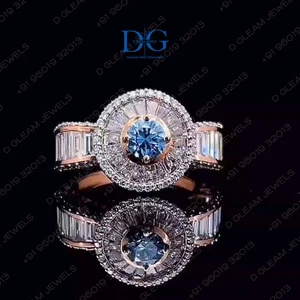 IGI Certified Fine Ethnic Jewelry Newly Designed Baguette & Diamond Solitaire Ring for Wedding Engagement Anniversary Party Gift