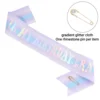Rayas azules y blancas 160*9.5CM + Pin de cristal 1.5*6cm