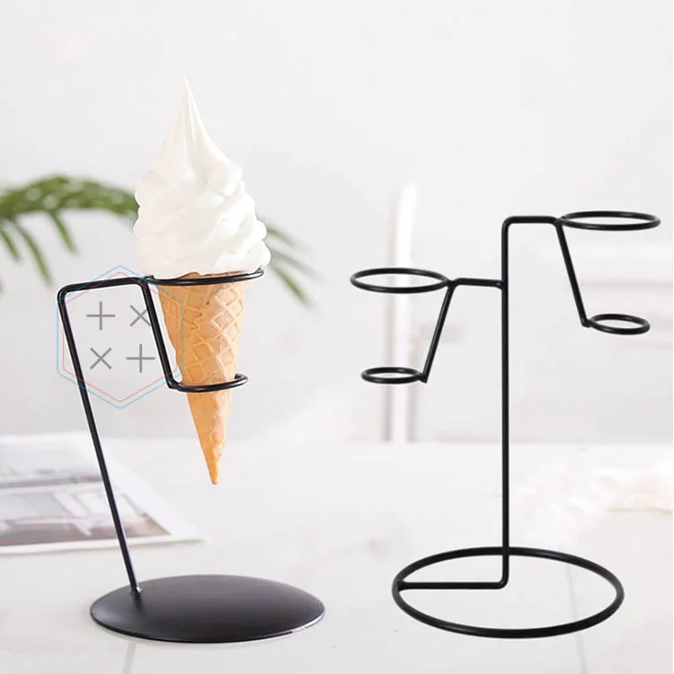 ミニアイスクリーム用アイスクリームコーンホルダースタンドメタル
