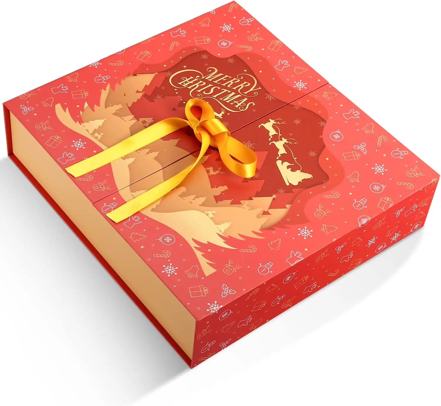 Custom Butterfly Shape Empty Refillable Countdown Calendar With 24 Gift Packaging Boxes Christmas Advent Calendar Box for Kids