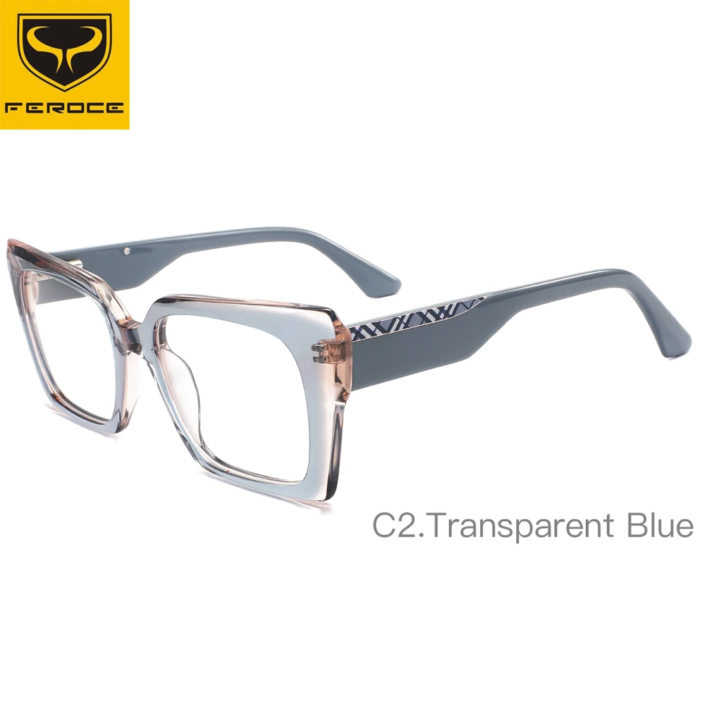 FEROCE Jelly Rectangular Acetate Eyewear Frame Optical Wholesale Eyeglasses New Spectacles Design Frames