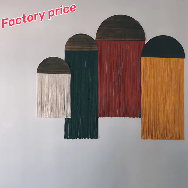 Reasonable price wall decorations for home boho colorful tassel macrame wall hanging macrame decor
