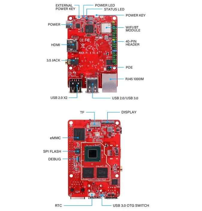 Rock Pi X Model B Windows 10 Sbc/mini Pc - Intel Atom X5-z8350 Cpu With ...