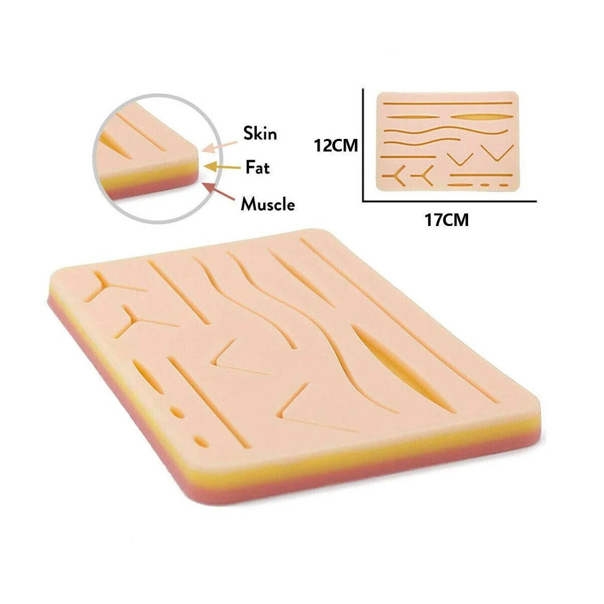 Suture Practice Pads 3 Layer with 14 Wound 5x7