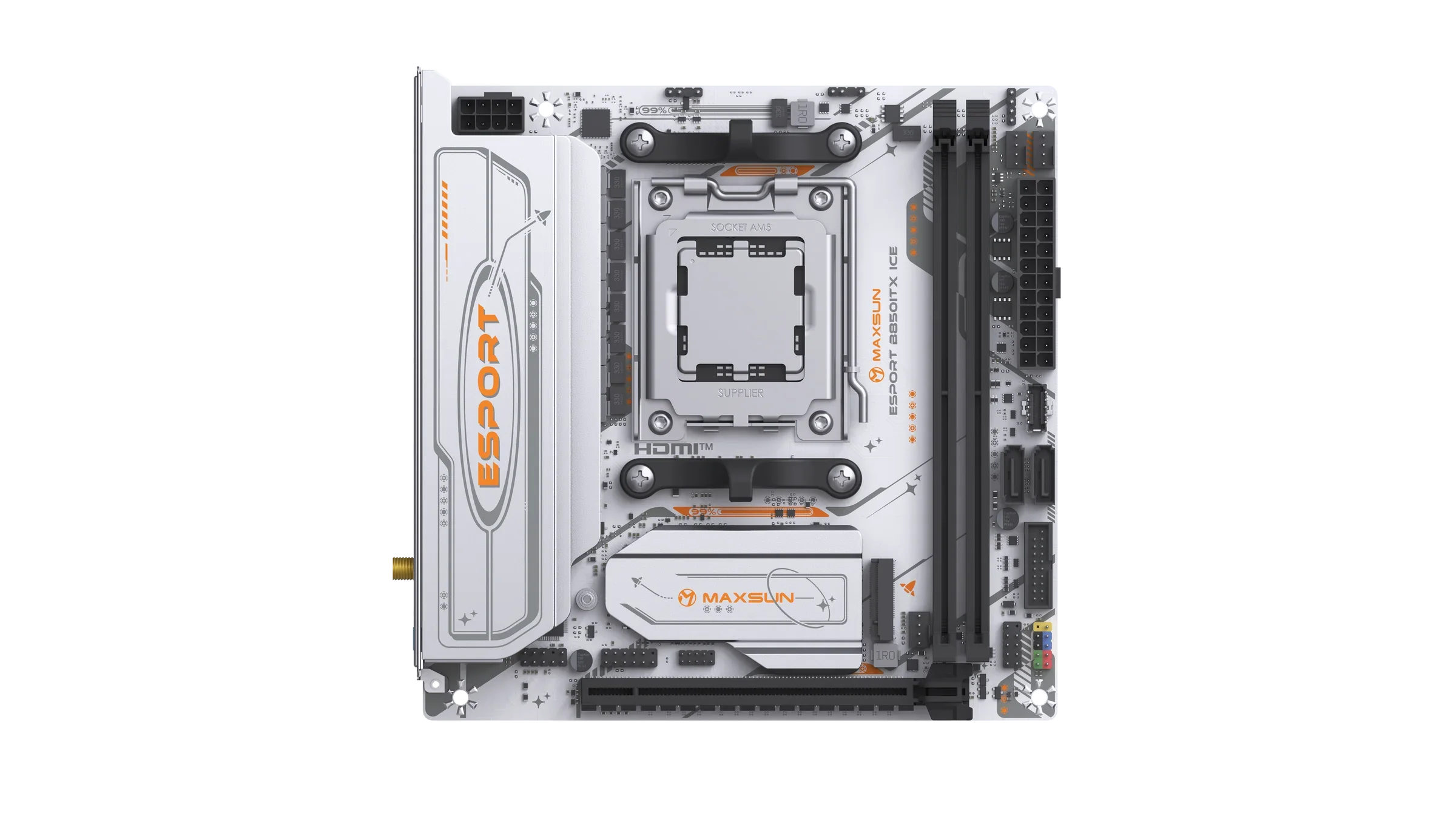 MAXSUN ESport B850ITX WIFI ICE DDR5マザーボード64GB RAM SATA統合