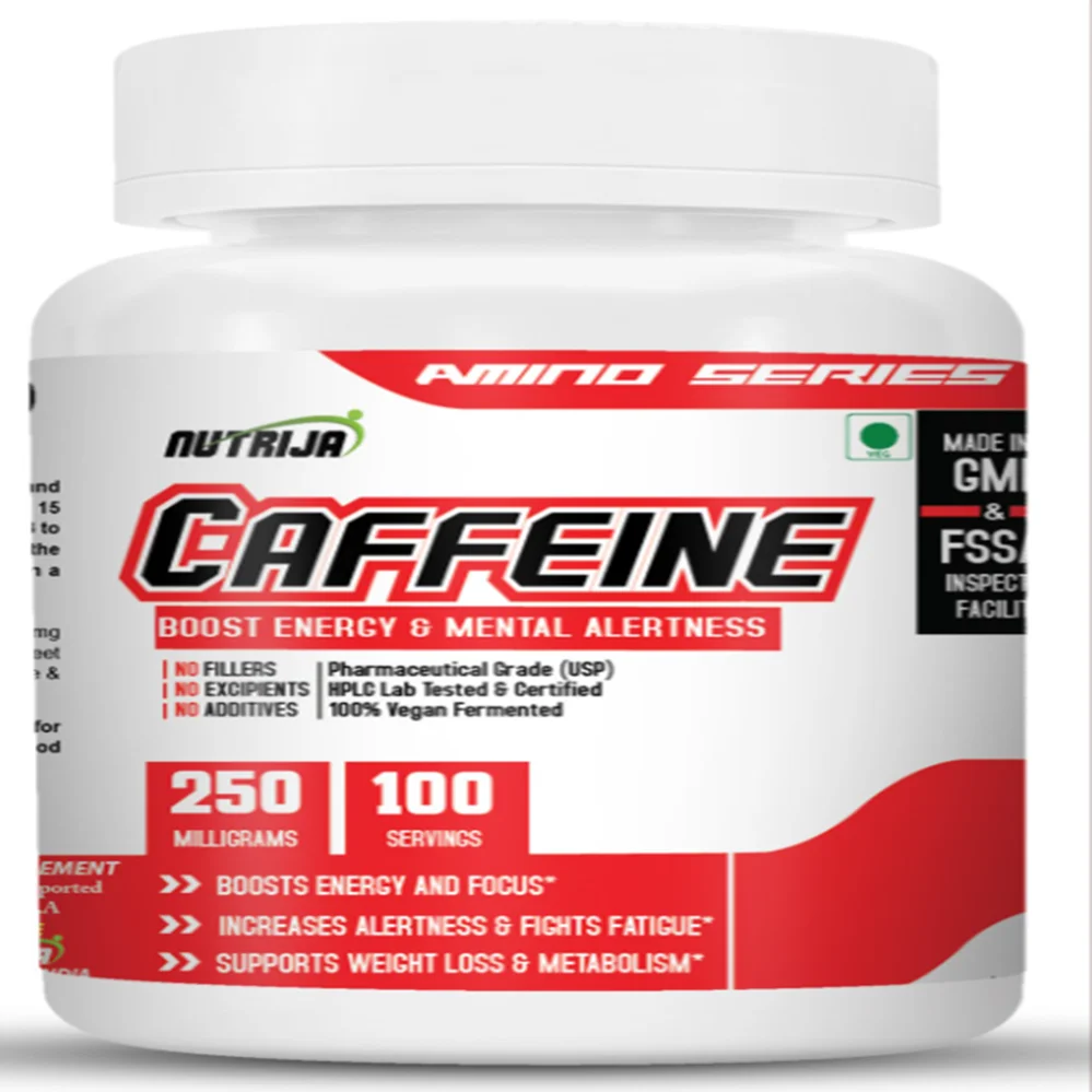 Caffeine Powder Pre Workout 100 Serving Tangy Orange