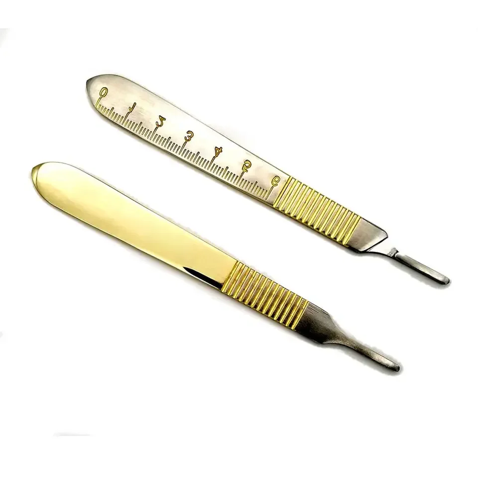 3-Pack Scalpel Handle 3: Heavy-Duty Stainless Steel Blades