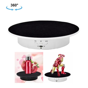 Latest 20cm Display Racks Battery USB Powered 8kg Load Rotating Turntable Display Stand Photography Video Shooting Round Table detail image