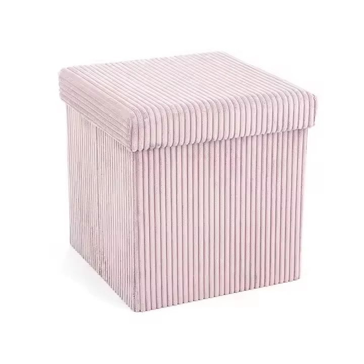 Folding Storage Ottoman Bench Custom Rectangular Black PU Leather Bedroom Modern Design Caishi High-quality Customizable factory