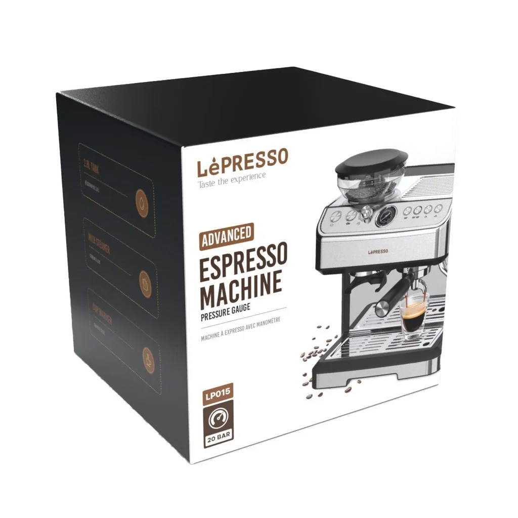 Lepresso 20 Bar Espresso Maker with Bean Grinder 2.5L Coffee Maker Machine