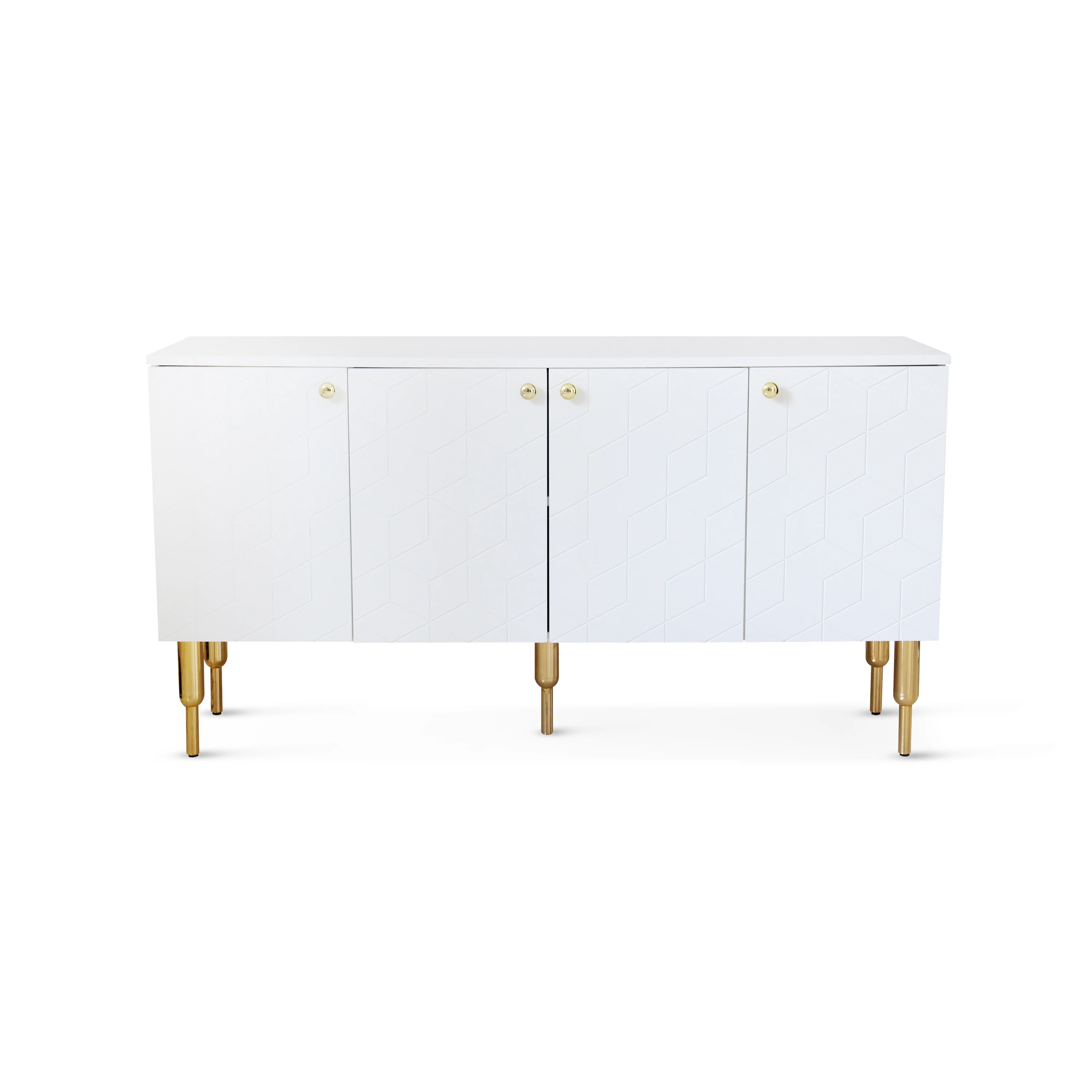 Loewy Sleek Modern Indoor Wood Sideboard for Living or Dining Room Ample Storage Home Furniture