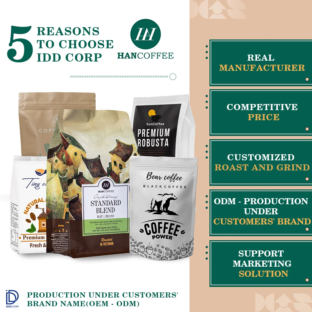 自有品牌速溶咖啡冻干黄金供应商越南速溶咖啡高品质有竞争力价格咖啡3in1