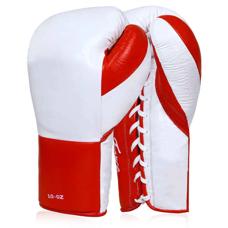 White Laminated Leather Affix Thumb Is Filled with Machine-made Mould Foam and Padding Boxing  for Adults