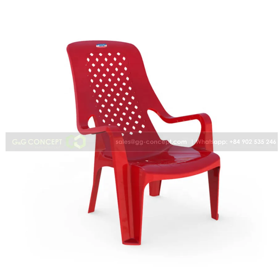 Buy Plastic Easy Chair With Arms And Long Back Smart Design Plastic