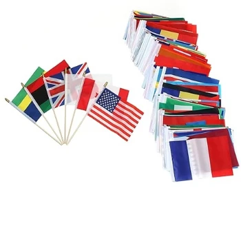 free sample best sell hand flags custom country mini Wholesale All Country Hand Held Small hand flag