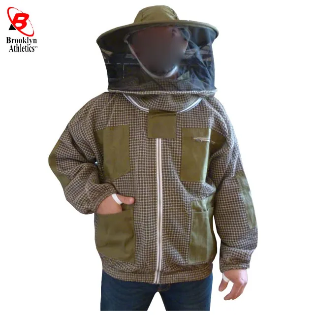 Beekeeping Jacket with Fencing Veil Bee Jacket with Round Veil Beekeeper Jacket Protective Cloth