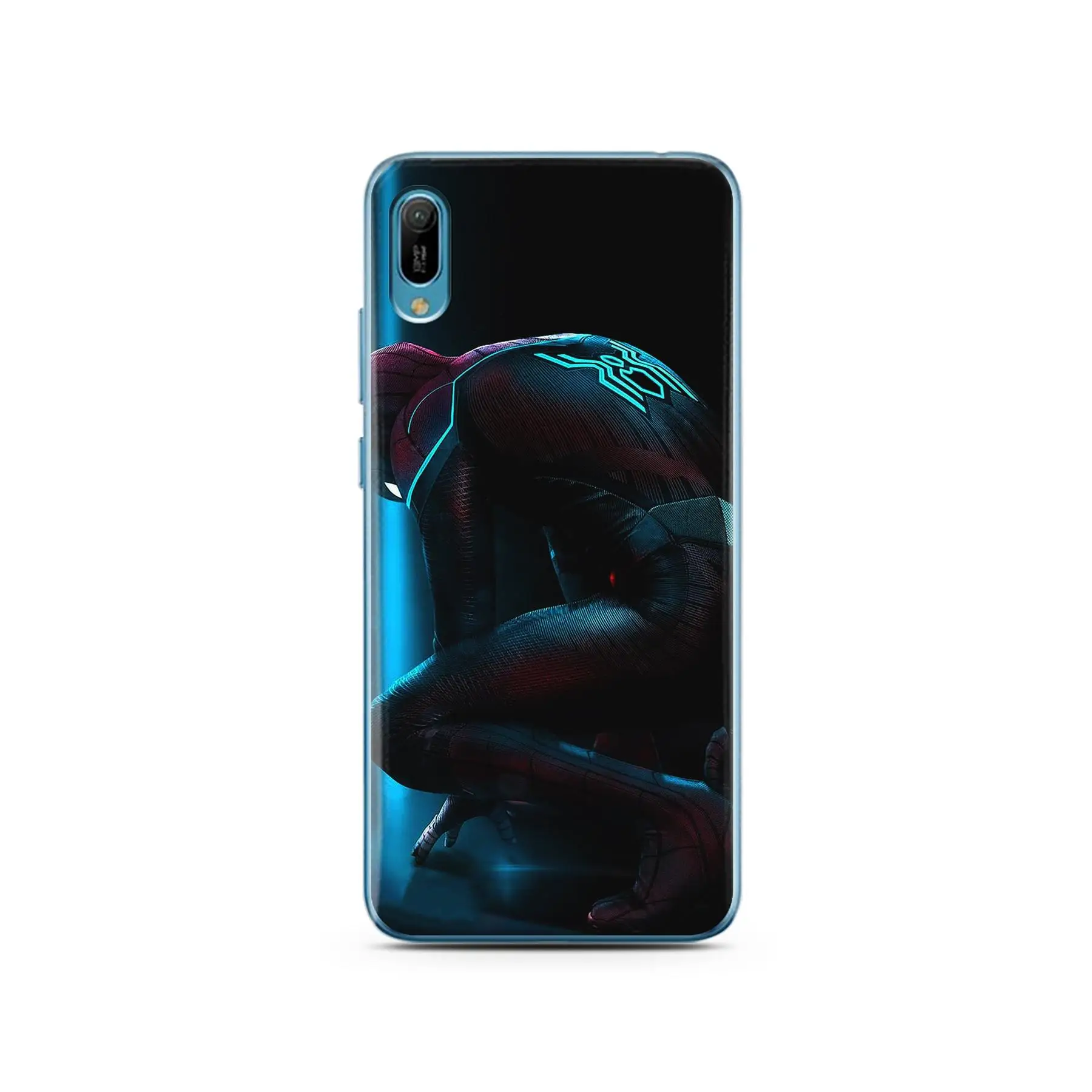 Huawei Y6 2019 Spiderman Design Super Transparent Silicone Phone Case