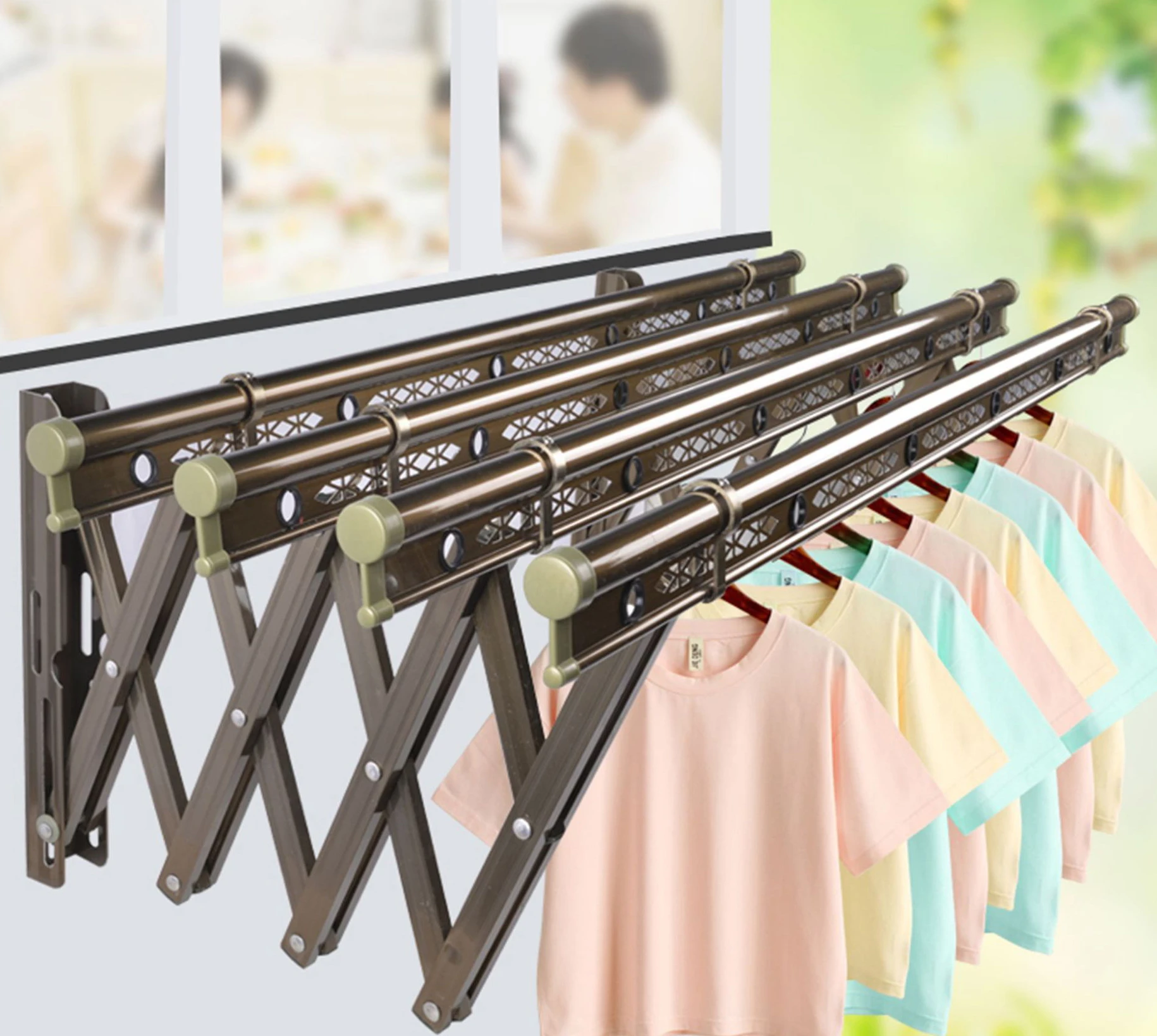 Vdk276 Stainless Steel Outdoor Push Pull Hangers Retractable Bedding