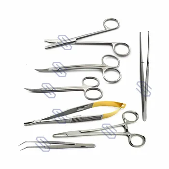 ステンレス製手動外科器具7点セット - 外科手術用器具【CE認証】