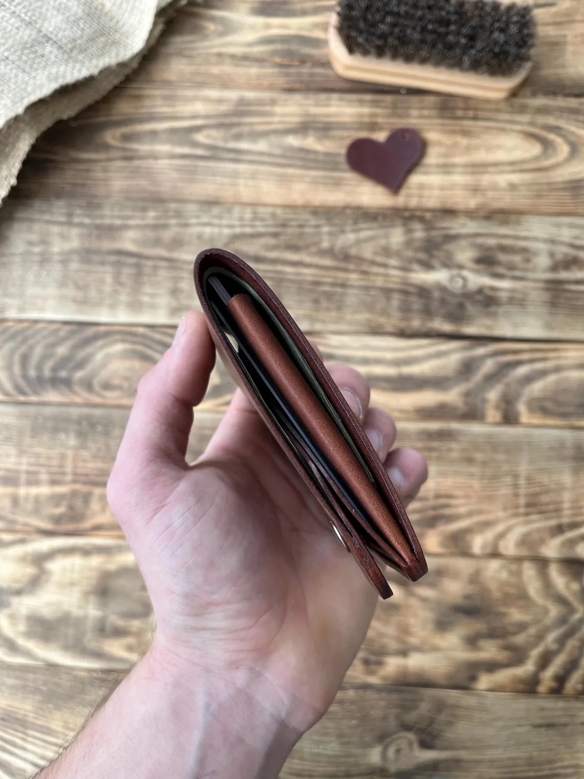 Most Selling Handmade Genuine Leather Wallet with Classic Bifold Design and Smooth Finish for Durability Available for Sale