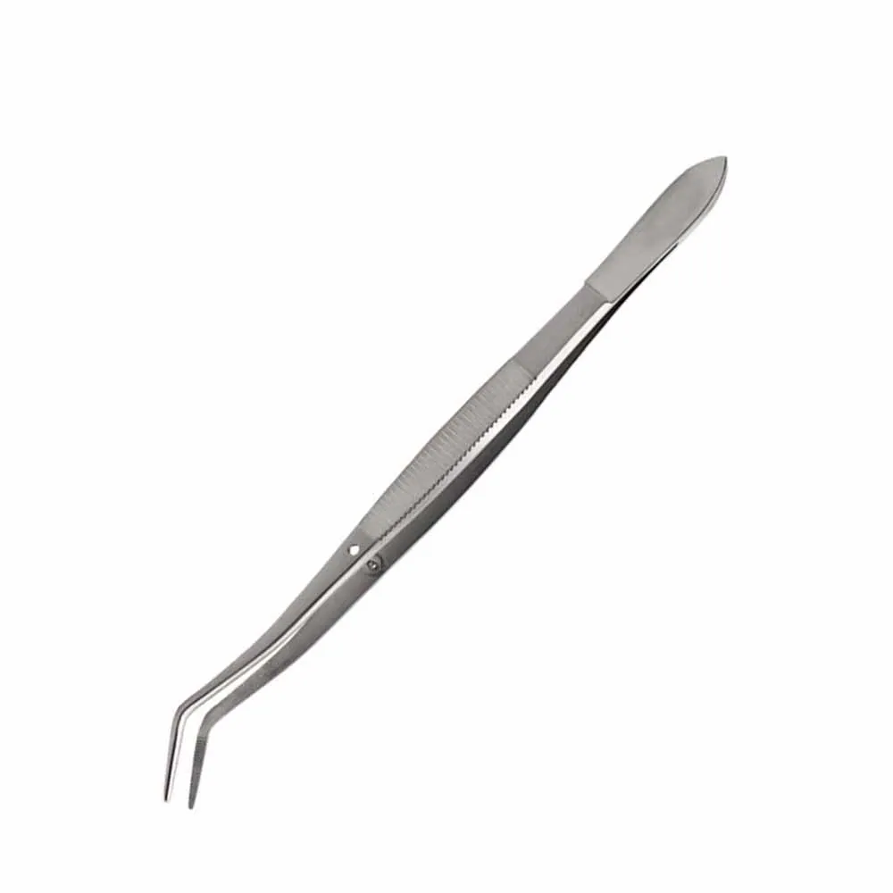 Wholesale Meriam Tweezers Serrated Angled Tip Tweezer 16cm Dental