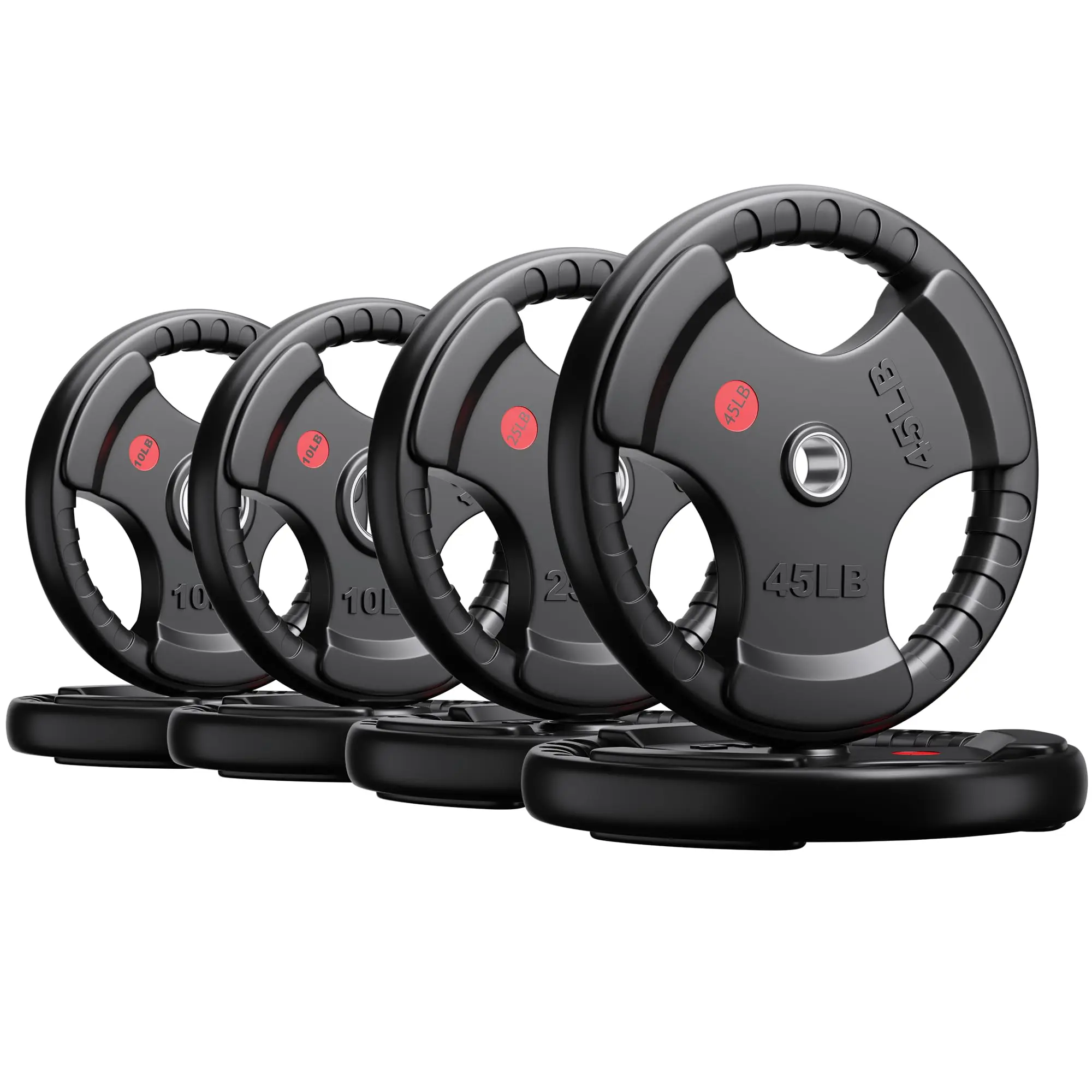Pre-Cut Stackable Competition Rubber Weight Plates for Garage-Gym Use for product detail 1