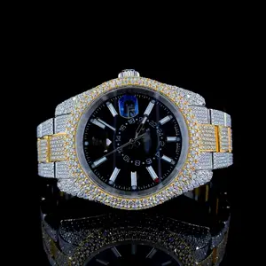 Wholesale Luxury Moissanite Watches | VVS Iced Out Skeleton Presidential Diamond Tester Iced Out WATCH