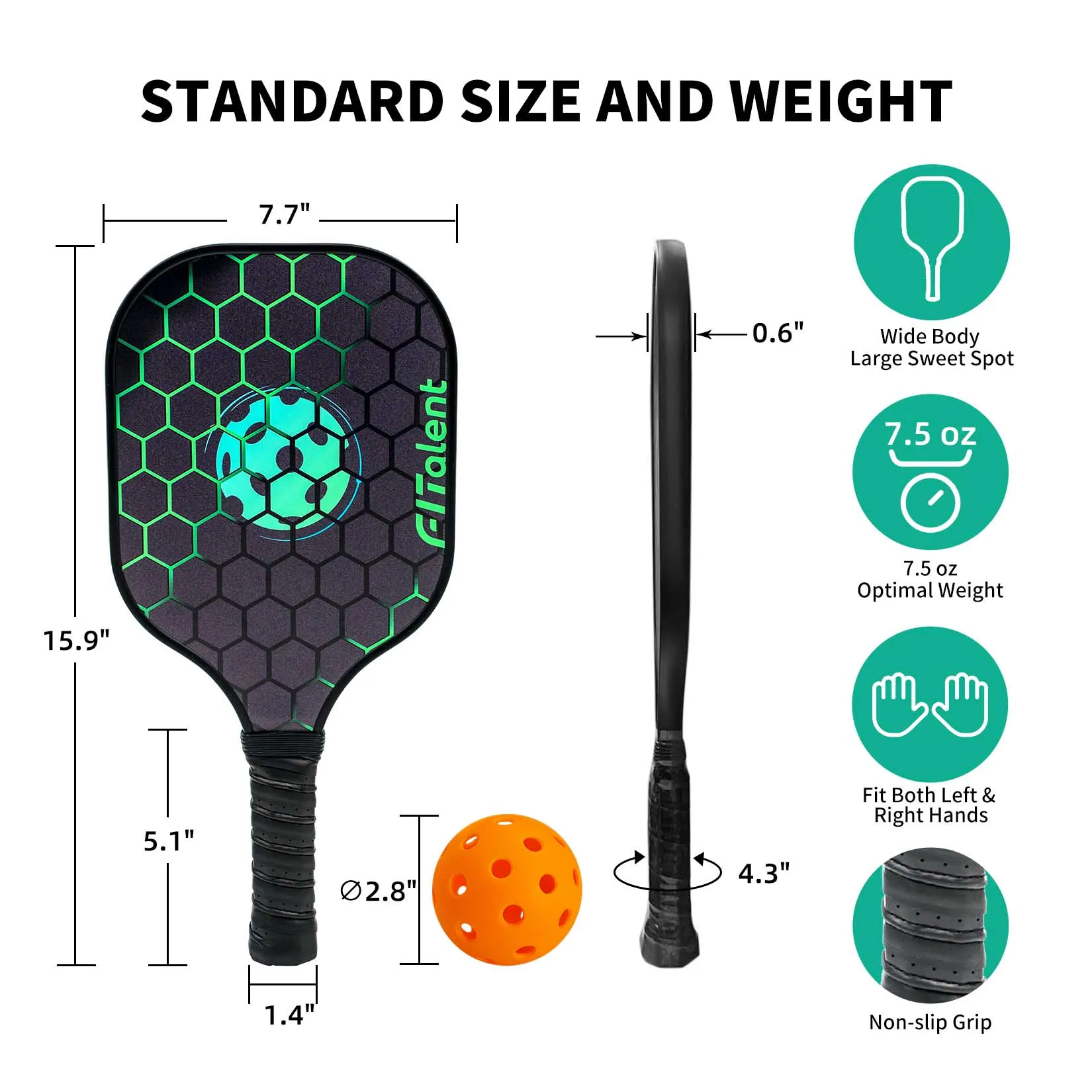 T700 Carbon Pickleball Paddle Usapa Pickleball Paddle Ball Set Carbon ...