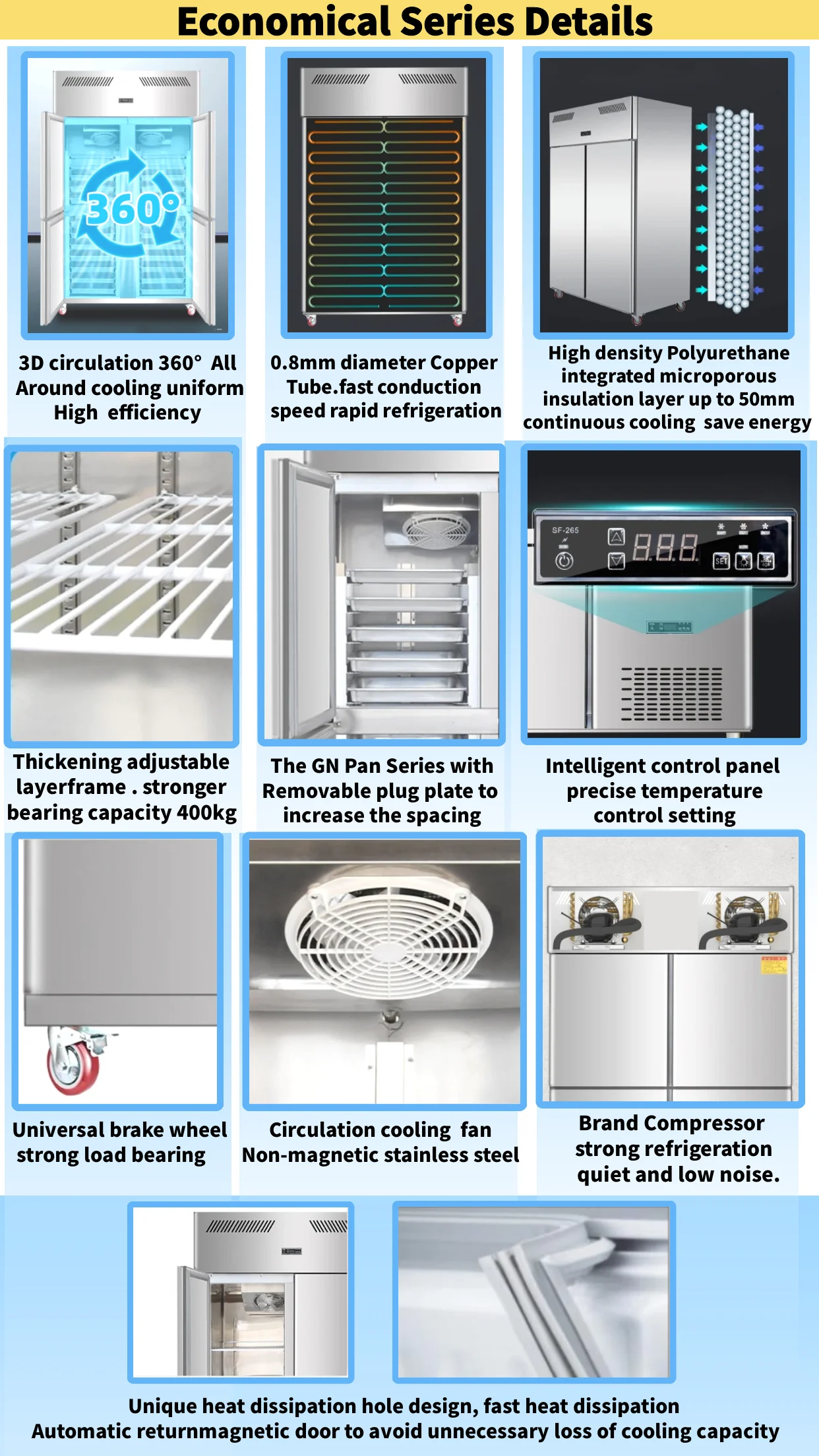 Commercial vertical price frigo refrigerador equipment comercial chiller industrial fridge nevera refrigerator and freezer